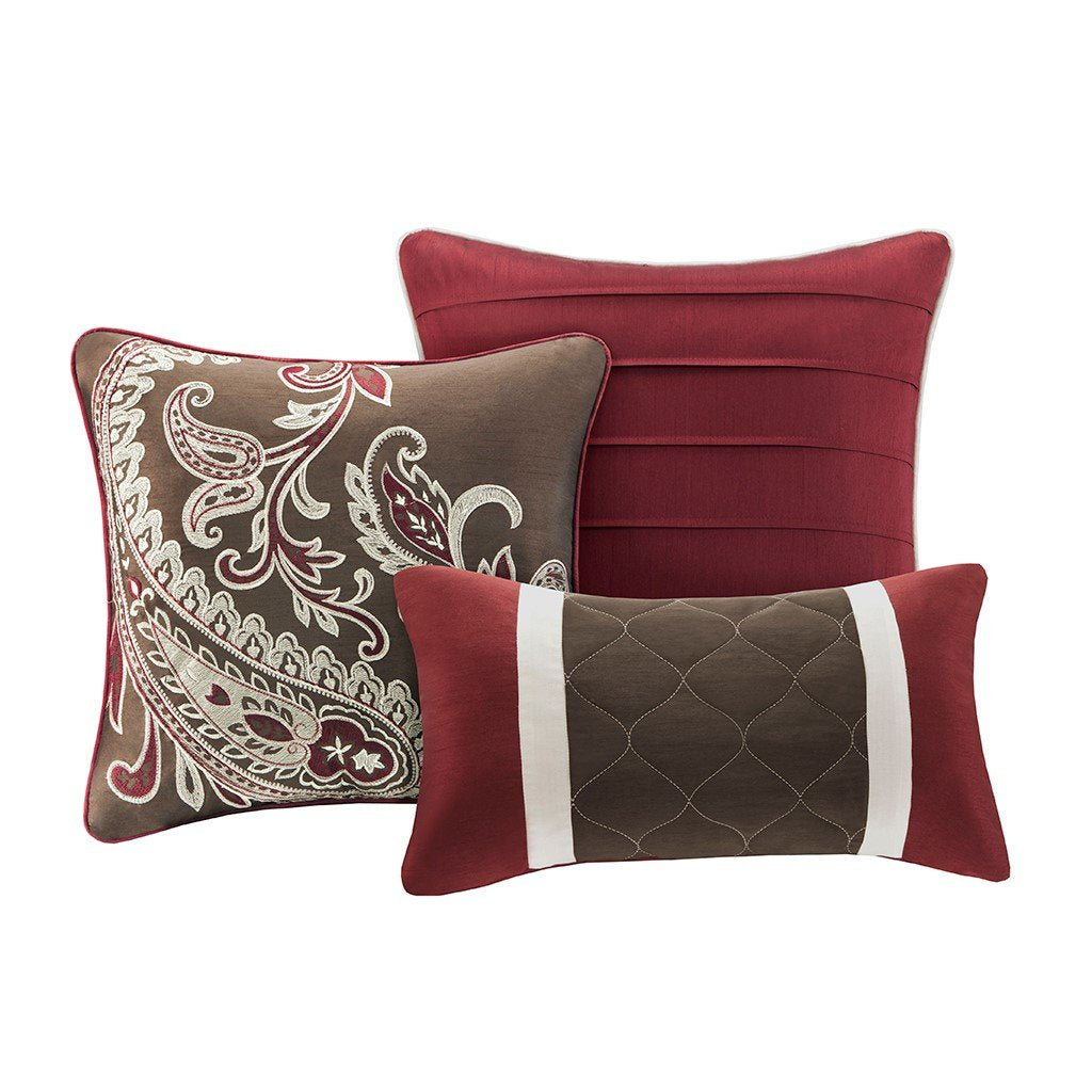 Talbot Red 7-Piece Comforter Set Comforter Sets By Olliix/JLA HOME (E & E Co., Ltd)