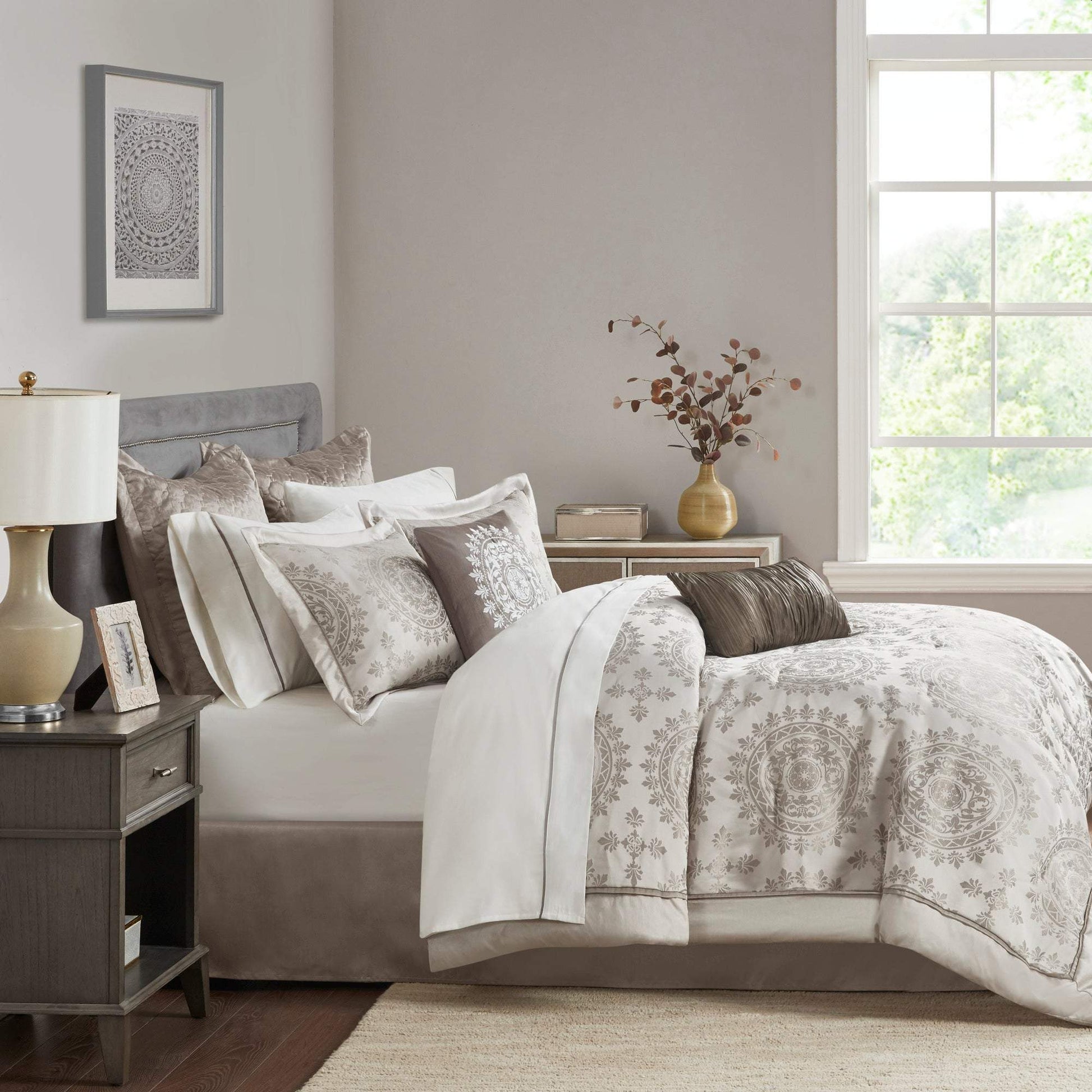 Tiburon Tan 12-Piece Comforter Set Comforter Sets By Olliix/JLA HOME (E & E Co., Ltd)