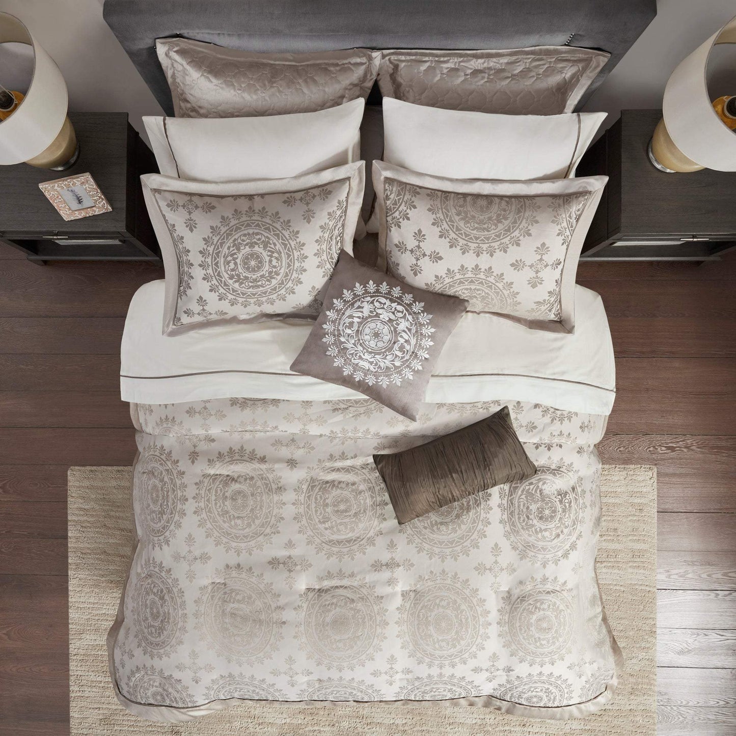 Tiburon Tan 12-Piece Comforter Set Comforter Sets By Olliix/JLA HOME (E & E Co., Ltd)