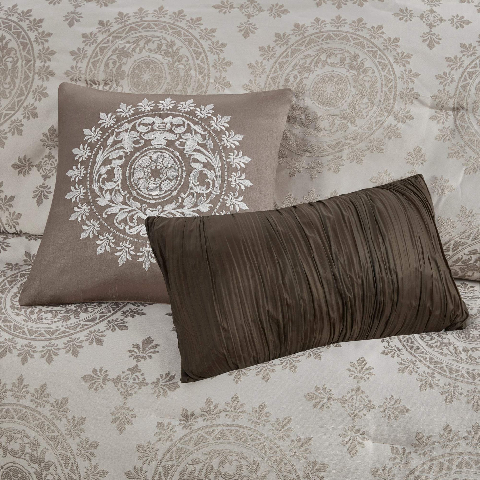 Tiburon Tan 12-Piece Comforter Set Comforter Sets By Olliix/JLA HOME (E & E Co., Ltd)