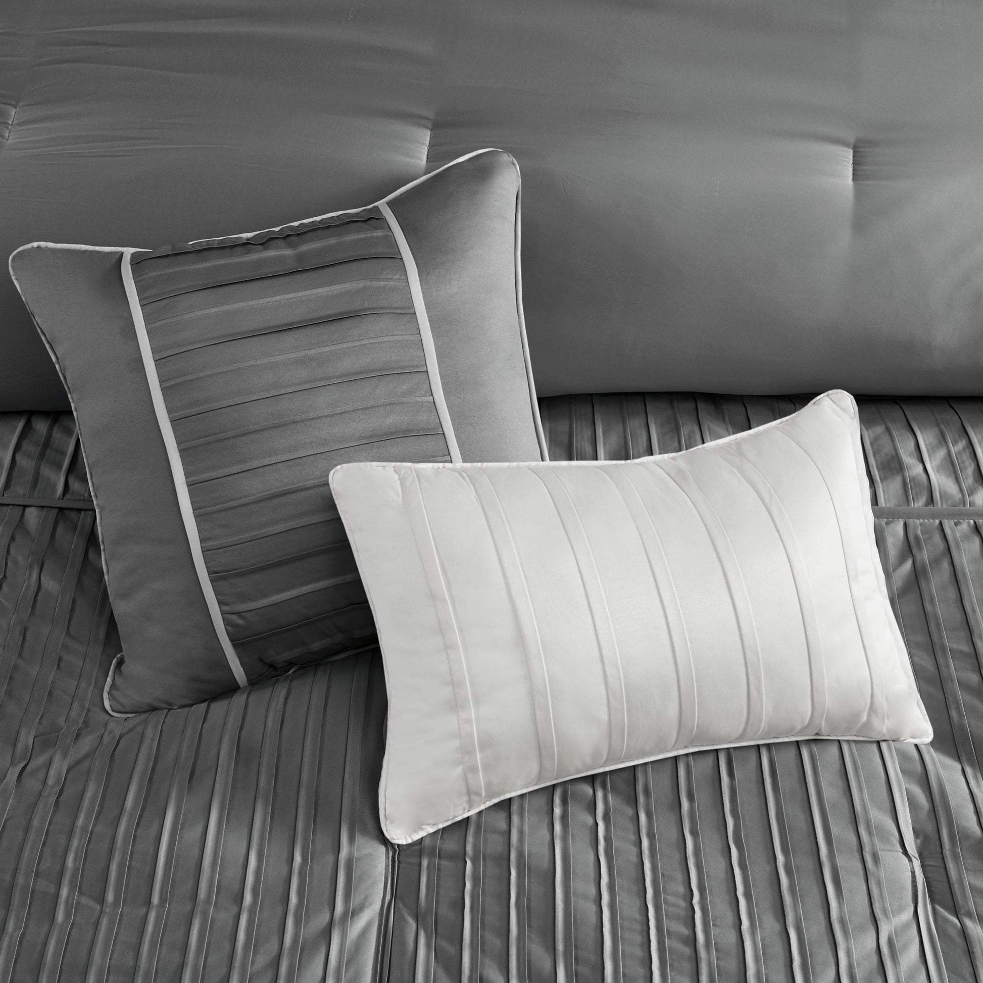Trinity Grey 7-Piece Comforter Set Comforter Sets By Olliix/JLA HOME (E & E Co., Ltd)