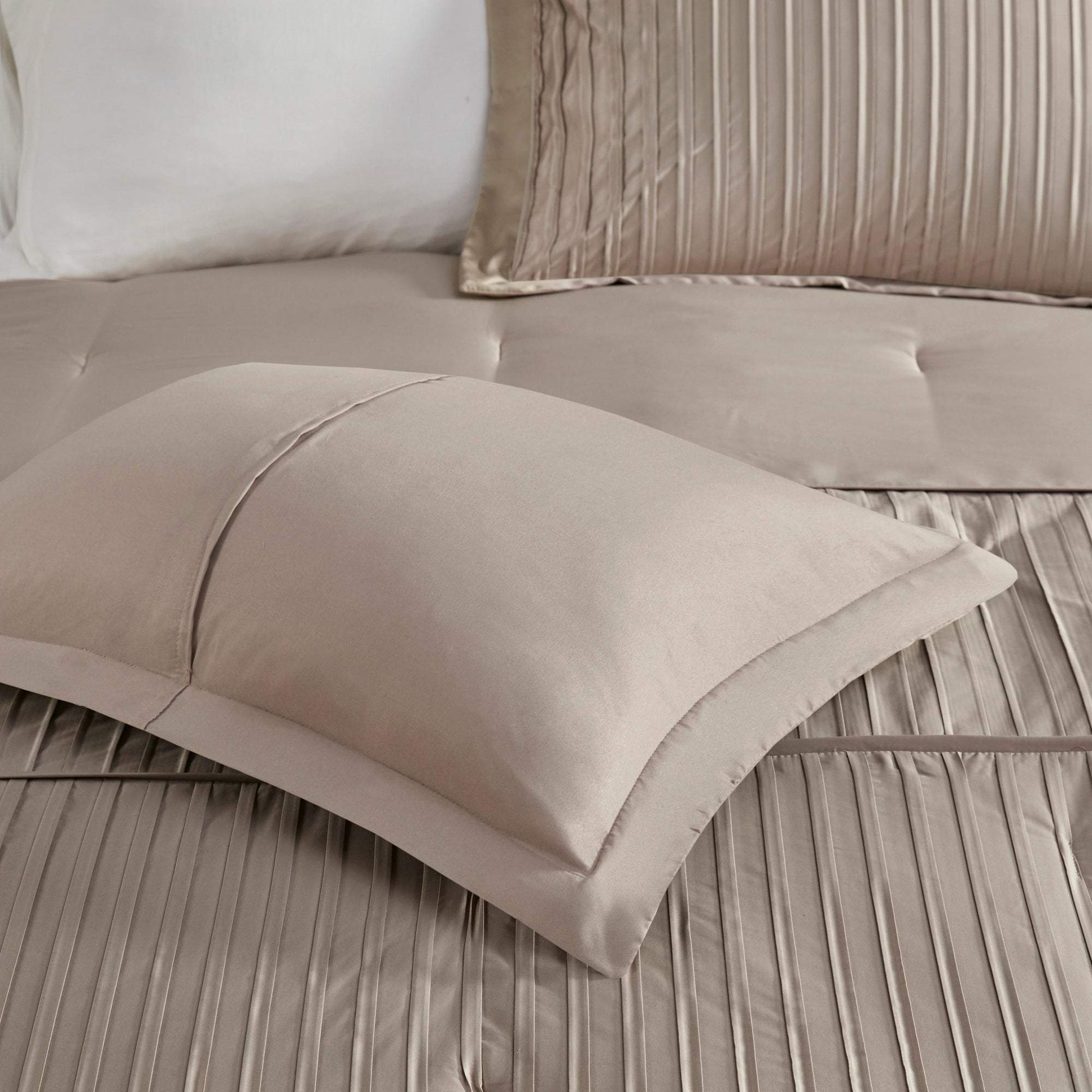 Trinity Taupe 7-Piece Comforter Set Comforter Sets By Olliix/JLA HOME (E & E Co., Ltd)