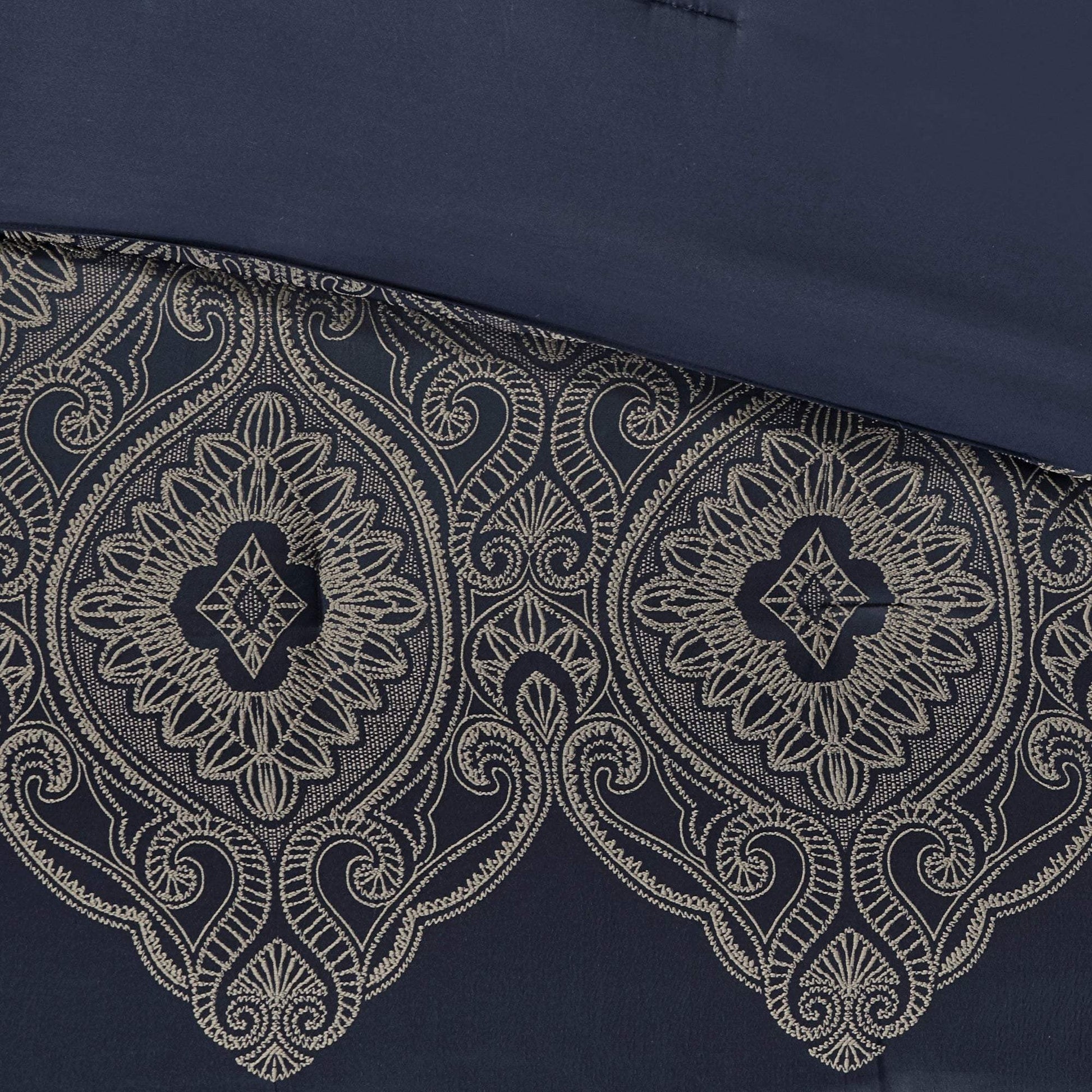 Tristen Navy 7-Piece Comforter Set Comforter Sets By Olliix/JLA HOME (E & E Co., Ltd)
