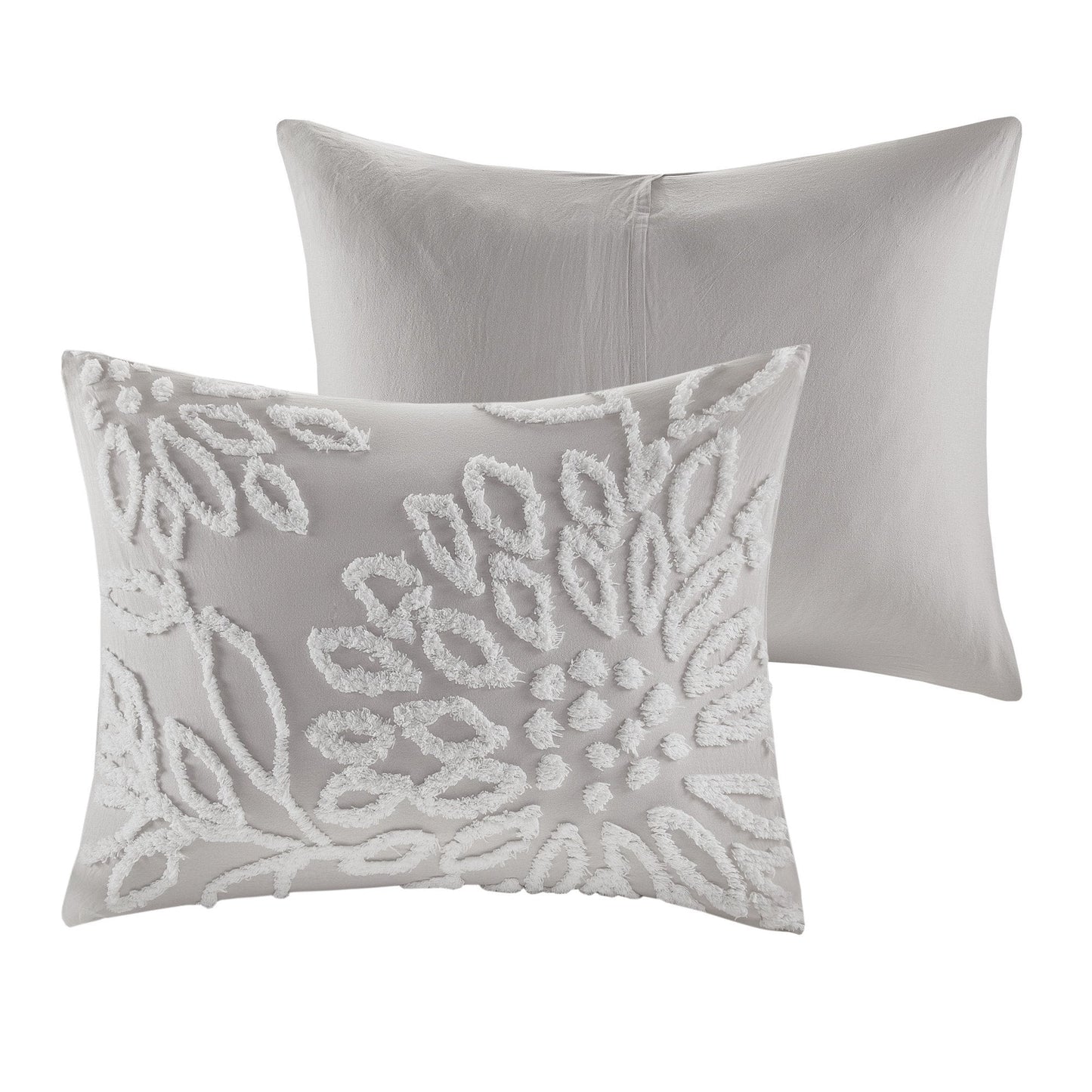 Veronica Grey/White 3-Piece Comforter Set Comforter Sets By Olliix/JLA HOME (E & E Co., Ltd)