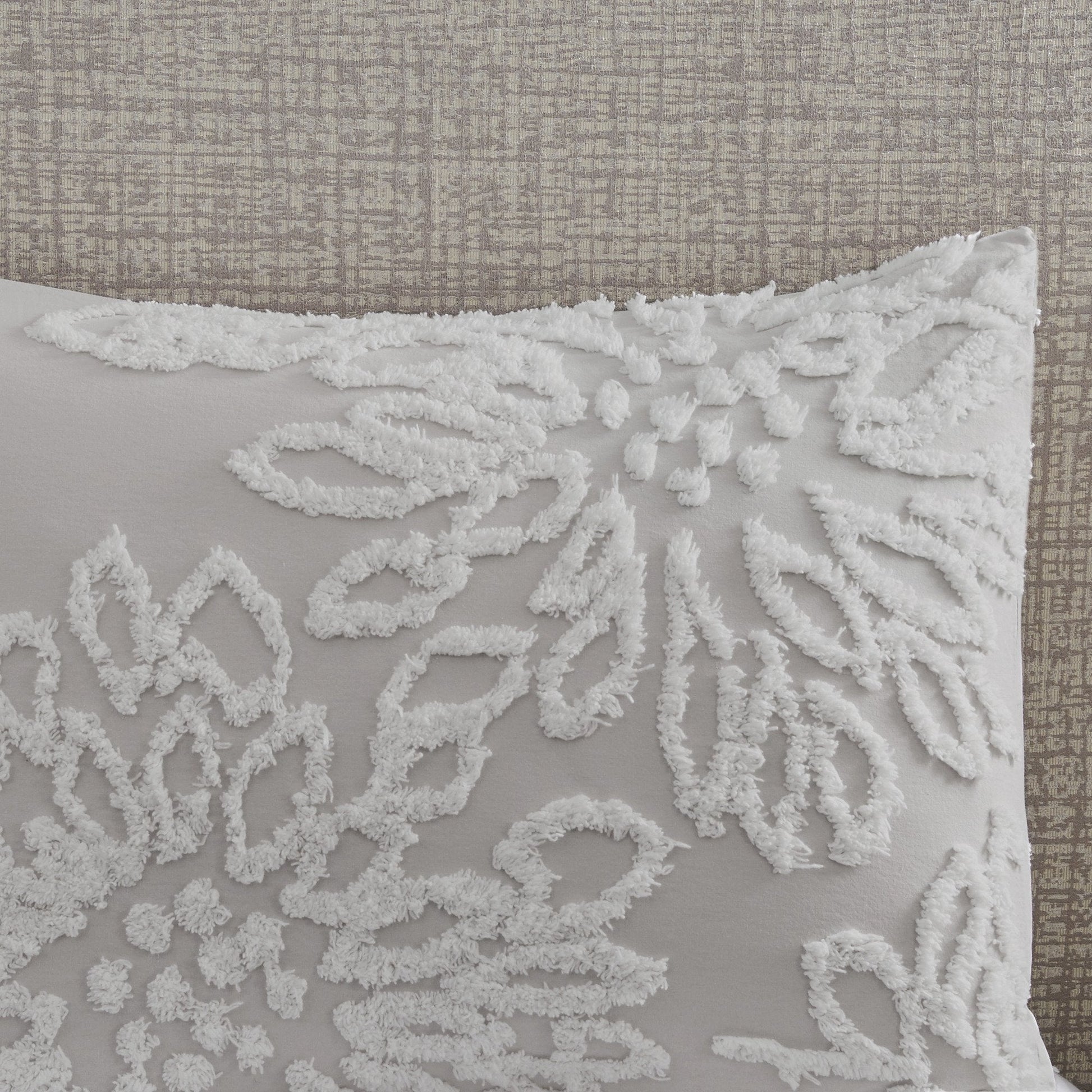 Veronica Grey/White 3-Piece Comforter Set Comforter Sets By Olliix/JLA HOME (E & E Co., Ltd)