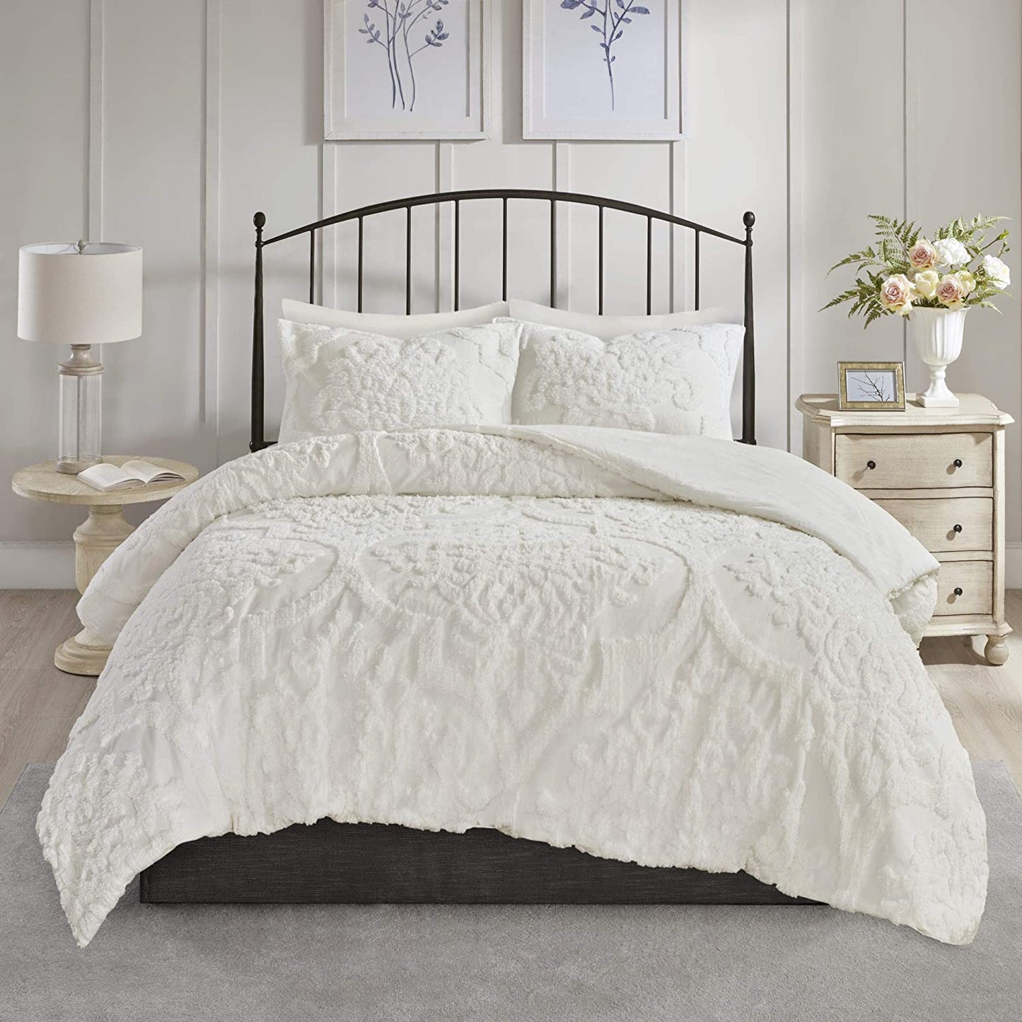 Viola Off White 3-Piece Comforter Set Comforter Sets By Olliix/JLA HOME (E & E Co., Ltd)