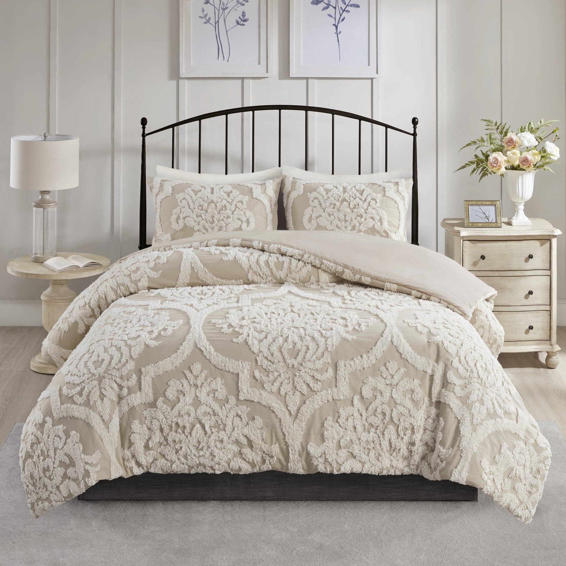Viola Taupe 3-Piece Comforter Set Comforter Sets By Olliix/JLA HOME (E & E Co., Ltd)