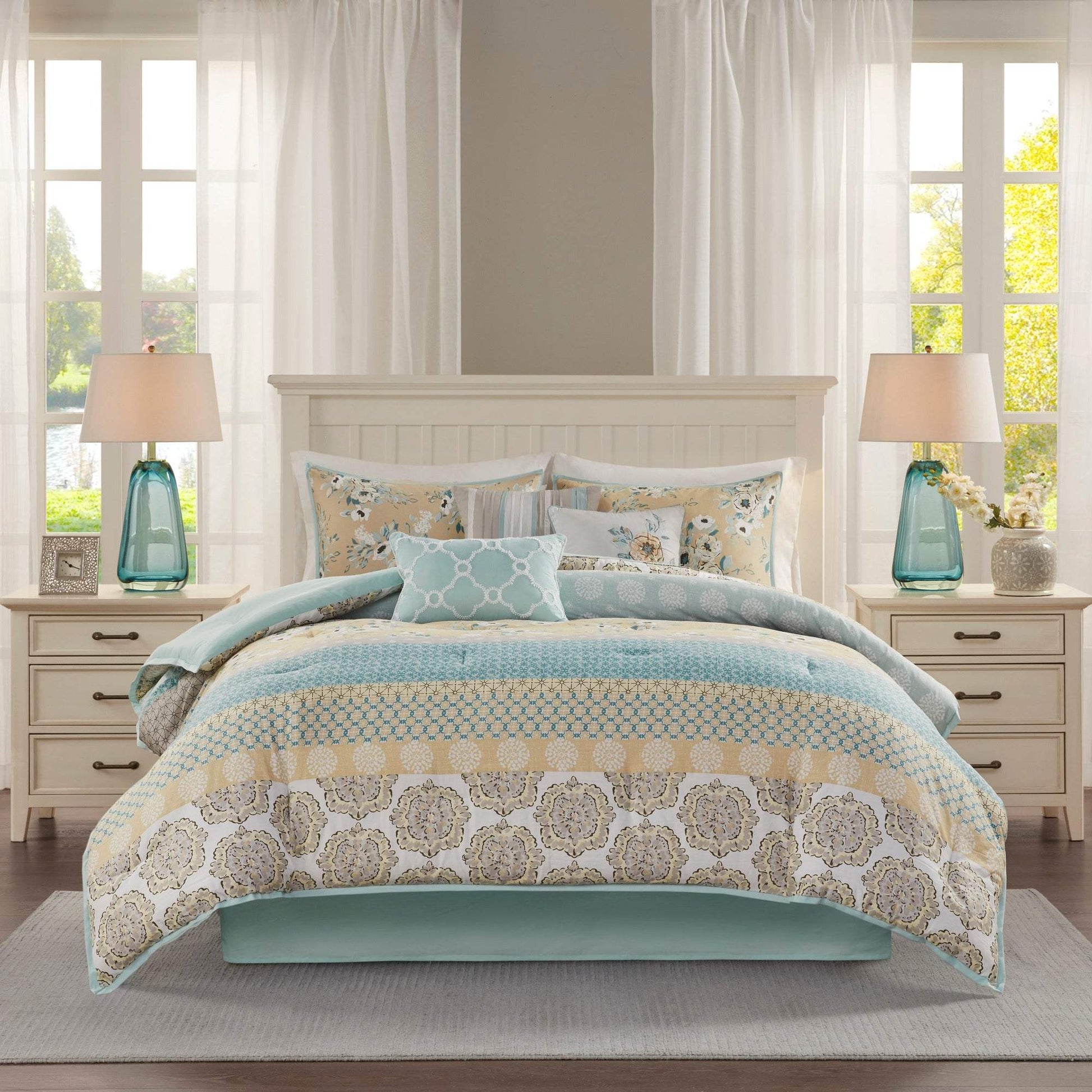 Willa Green 7-Piece Comforter Set Comforter Sets By Olliix/JLA HOME (E & E Co., Ltd)