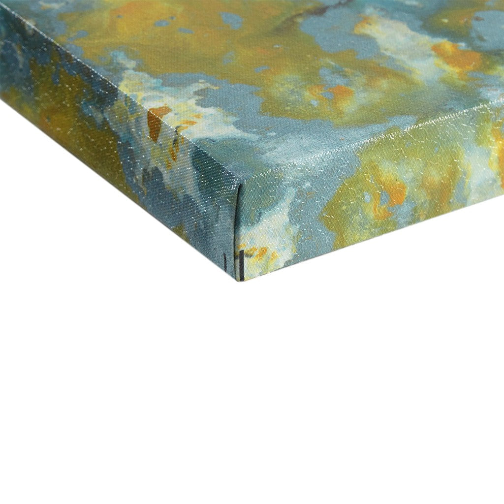 Shattering Rock Yellow Heavy Gel Coated Canvas