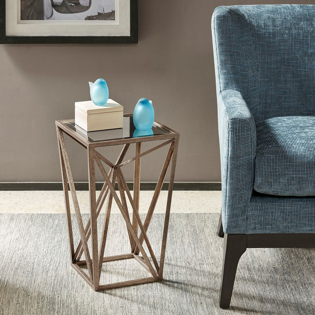 Zee Angular Mirror Accent Table