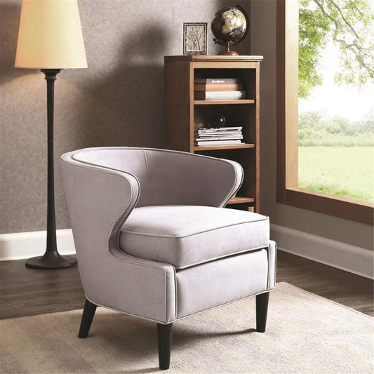 Lucca Barrel Grey Accent Chair