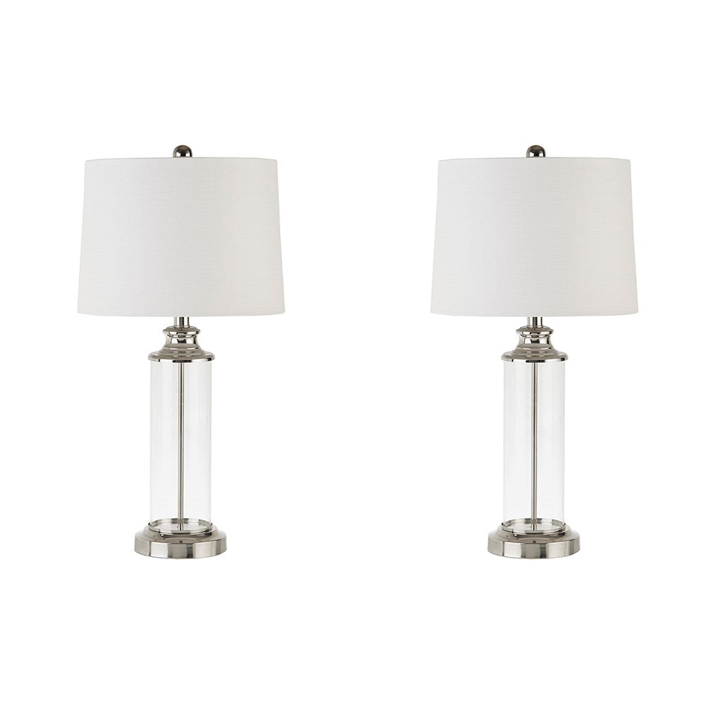Clarity Silver Table Lamp Set of 2