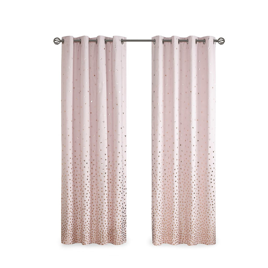 Zoey Total Blackout Printed Metallic Window Panel