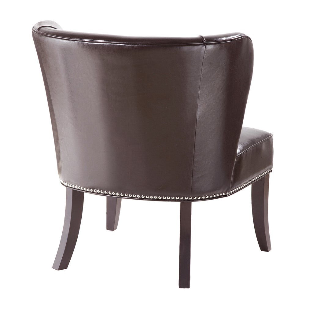 Hilton Armless Brown Accent Chair