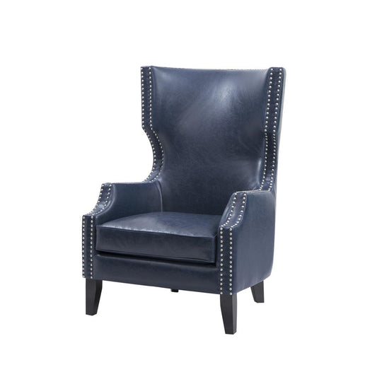 Brighton Modern Navy Wing Chair