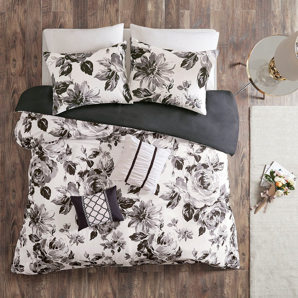 Dorsey Floral Print Duvet Cover Set