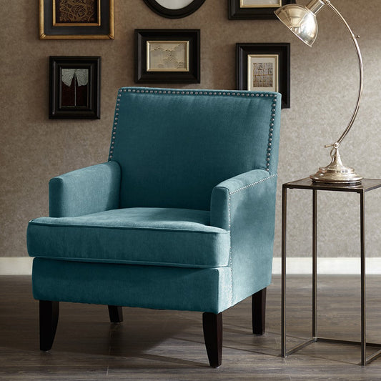 Colton Track Arm Blue Club Chair