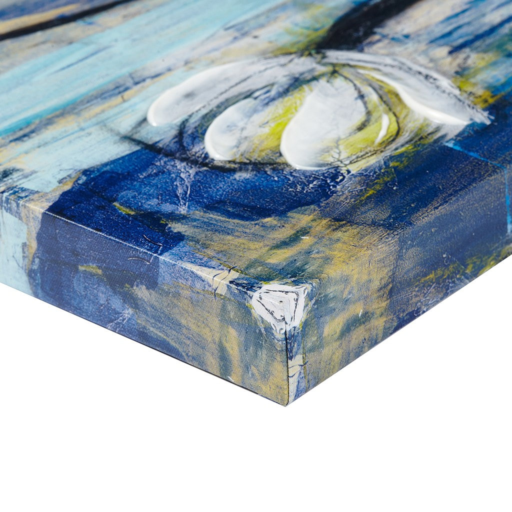 Ocean Breeze Blossom 4 Piece Set Gel Coat Printed on Canvas