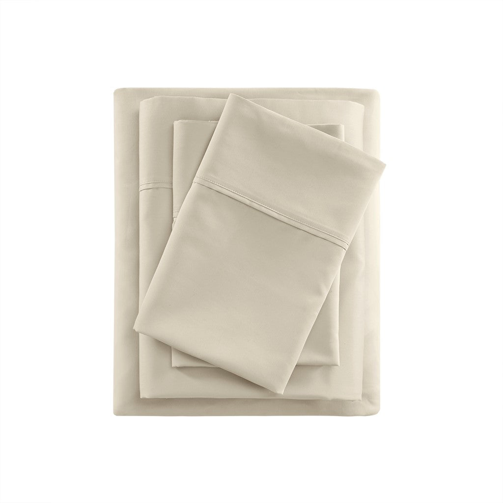 400 Thread Count Wrinkle Resistant Cotton Sateen Sheet Set