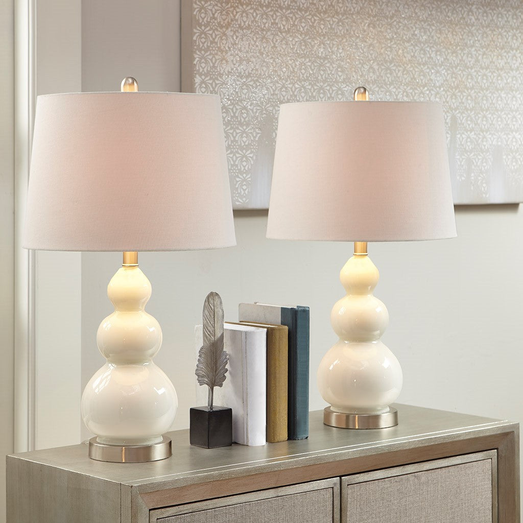 Covey White Table Lamp Set of 2