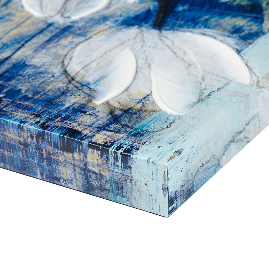 Ocean Breeze Blossom 4 Piece Set Gel Coat Printed on Canvas