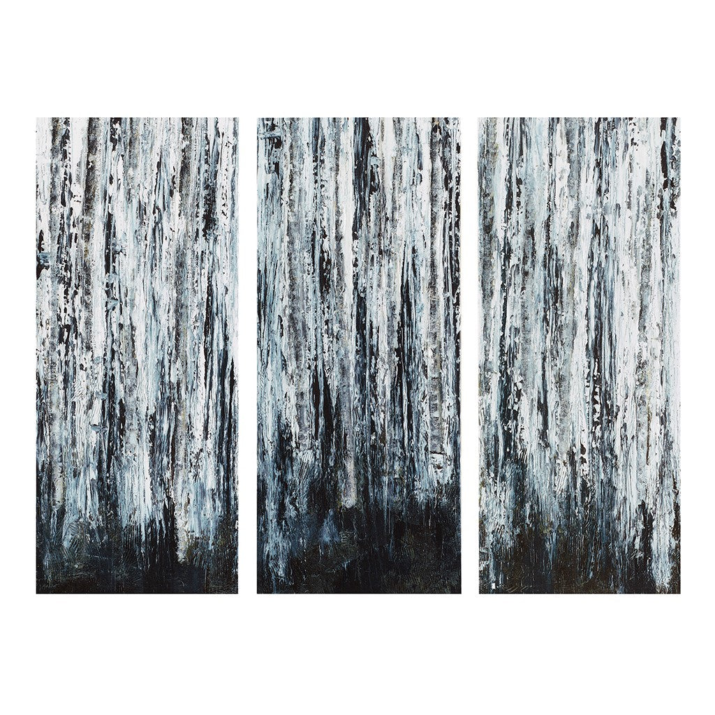 Birch Forest Set Of 3 Printed Canvas With Gel Coat
