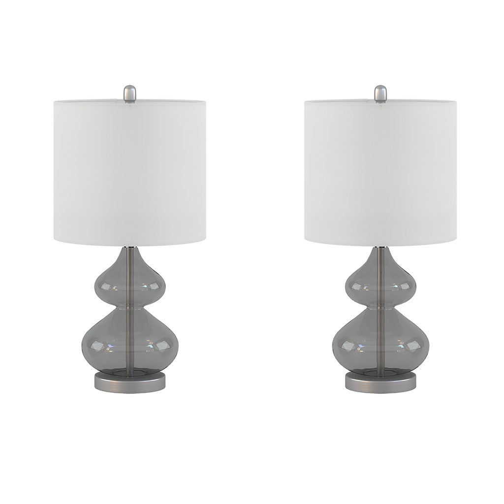 Ellipse Gray Table Lamp Set of 2