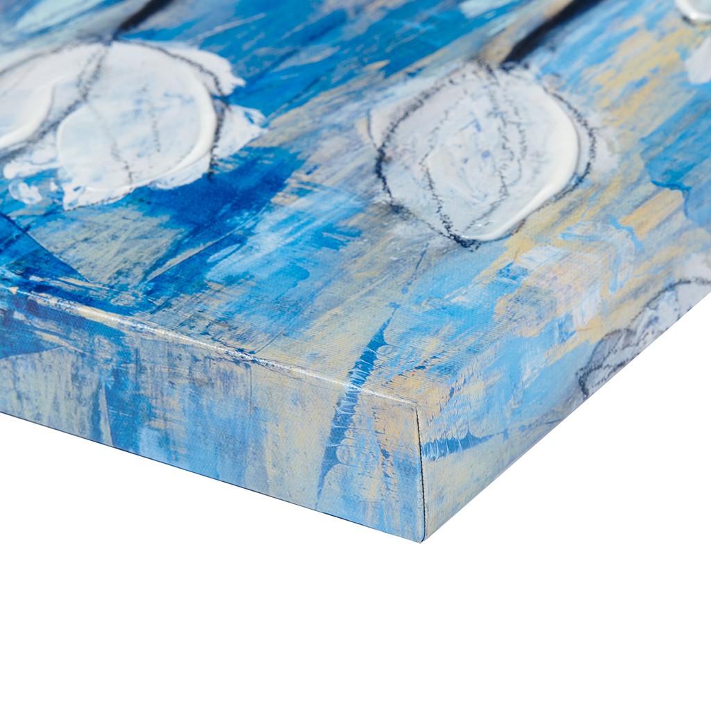 Ocean Breeze Blossom 4 Piece Set Gel Coat Printed on Canvas