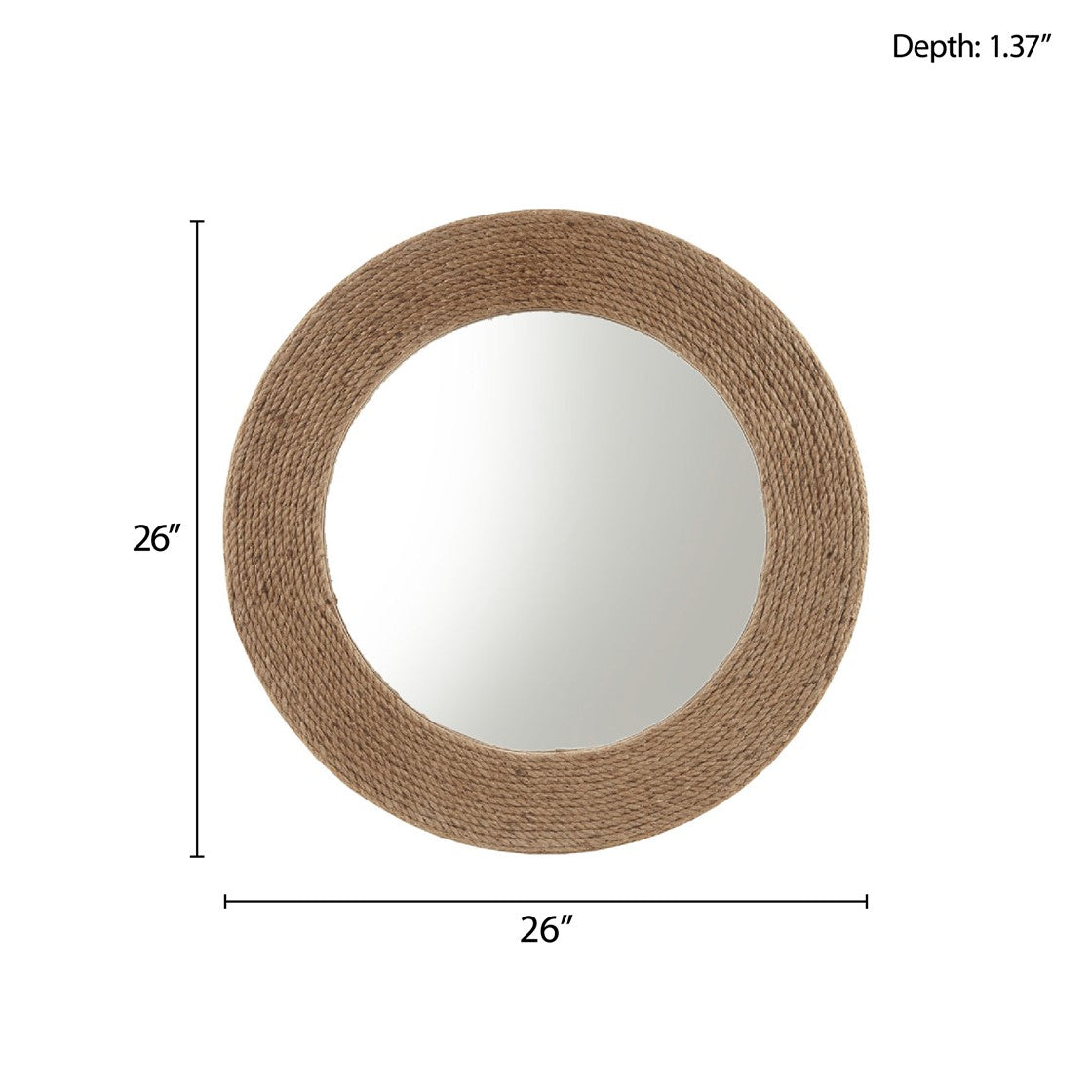 Cove Round Jute Mirror